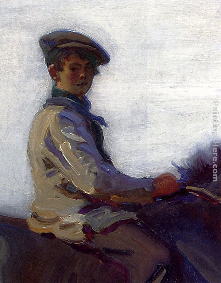 Sir Alfred James Munnings Riding Bareback (detail)